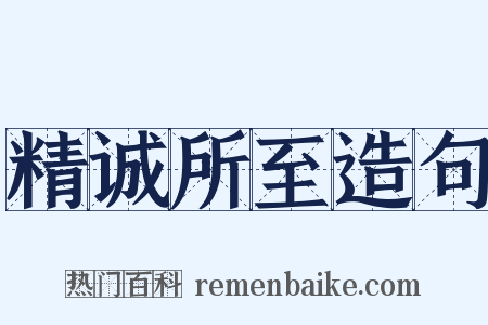 精诚所至造句是什么意思的图片